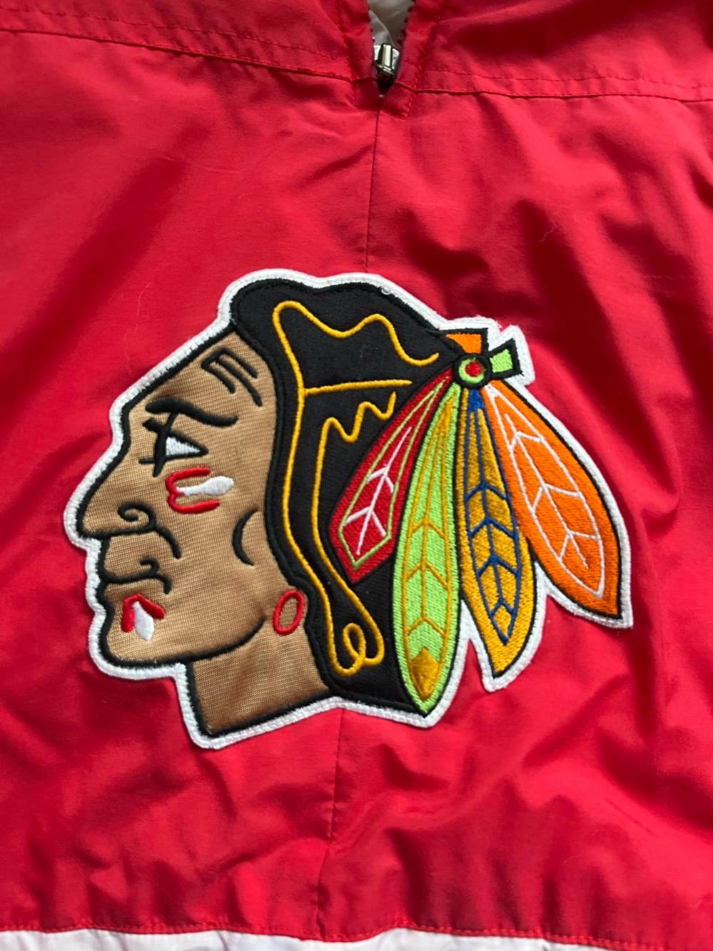 Vintage Chicago blackhawks puffer jacket apex brand S